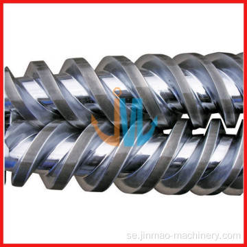 Bimetallisk tvillingkonisk skruvcylinder / skruvcylinder för extrudermaskin